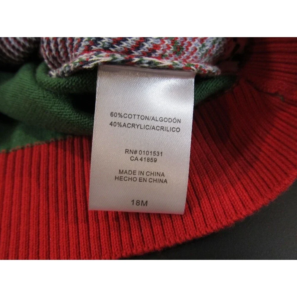 Bluey Toddler Christmas Sweater 18M NWT Green Red Holiday Candy Cane Knit
